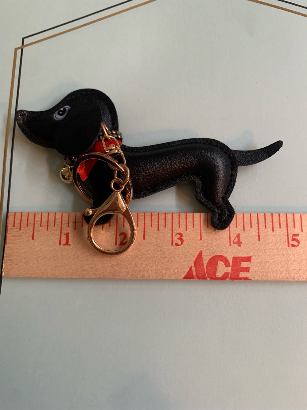 Dachshund Dog Keychain Charm with Bell - Picture 3 of 5